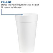 (CA/500) C-FOAM CUP 20 OZ WHI by DART – 500 Count (Pack of 1), 20.0 ounces, Foam, White, Pack of 500