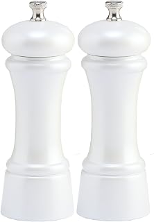 Chef Specialties Pepper Mill Salt Mill Set, Pearl Metallic