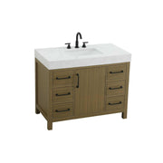 Elegant Kitchen and Bath 42" Single Bathroom Vanity in Chestnut Brown by Elegant Lighting – unspecified, Wood, Chestnut Brown, Model VF60642MCB