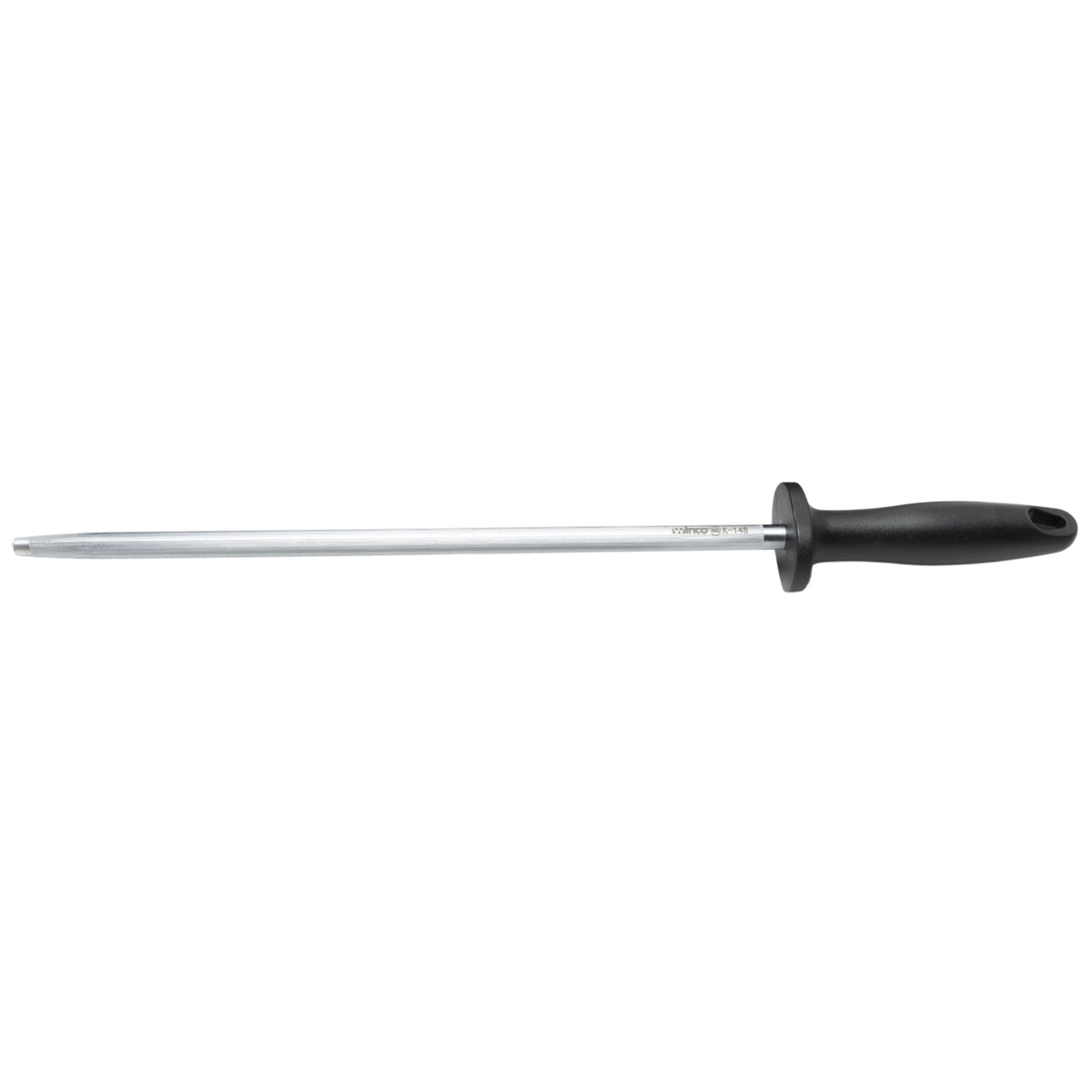 14" Stainless Steel Sharpening Steel by Winco – 4″, Stainless Steel, Model K-14S