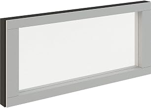 Global Industrial Modular Partition Stacking Panel with Glass, 36"W x 16"H