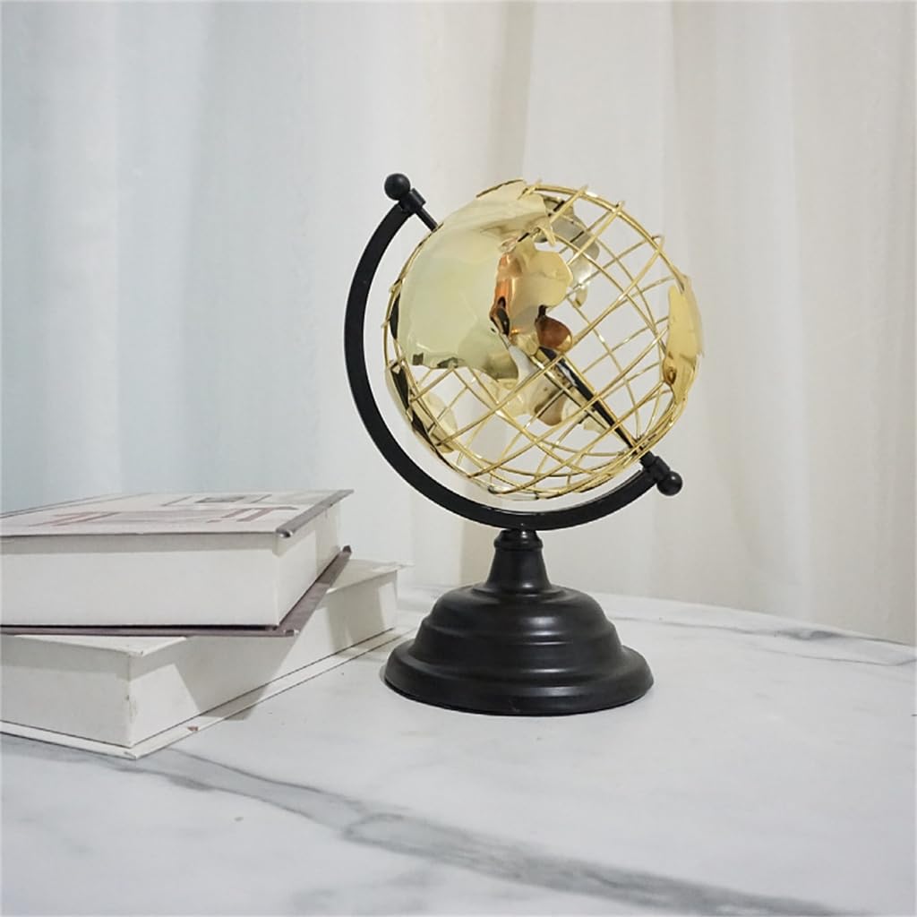 Educational World Globe Decoration Metal Featurings Geometrics Wire Framework by APGLSXY – Small, Multicolor, Model 5AC1112957-S_DLQ2