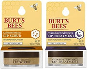 Burt's Bees Overnight Intensive Lip Treatment, 0.25 oz - Moisturizing, Restorative & Conditioning Honey Lip Scrub, Honey Crystals, Exfoliates and Conditions Dry Lips