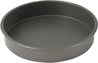 WINCO Round Cake Pan, 10-Inch, Hard Anodized Aluminum,Black