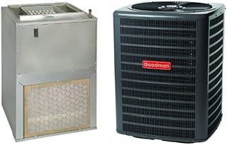 Goodman 1.5 Ton 15.2 SEER2 7.8 HSPF2 R-32 Heat Pump Air Conditioner System with Wall-Mount Air Handler & 10 kW Backup Heat (GLZS5BA1810, AWST24SU1310)