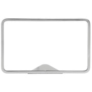Metal Sign Frame with Wedge Base Chrome-Plated Steel Horizontal - 11"L x 7"H by HUBERT – Alloy Steel, chrome, Model 52393