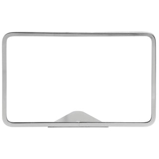 Metal Sign Frame with Wedge Base Chrome-Plated Steel Horizontal - 11"L x 7"H by HUBERT – Alloy Steel, chrome, Model 52393