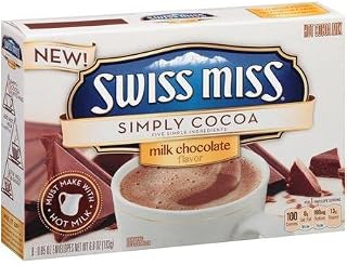 Swiss Miss Simply Cocoa, Two Flavors, (Choose Below) (Pack of 4) (Simply Cocoa Milk Chocolate)