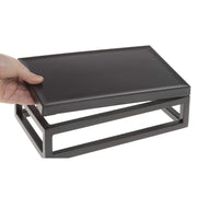 Black Display Riser with Black Top - 3 1/5" H by HUBERT – Metal, Black, Model 39035+98771