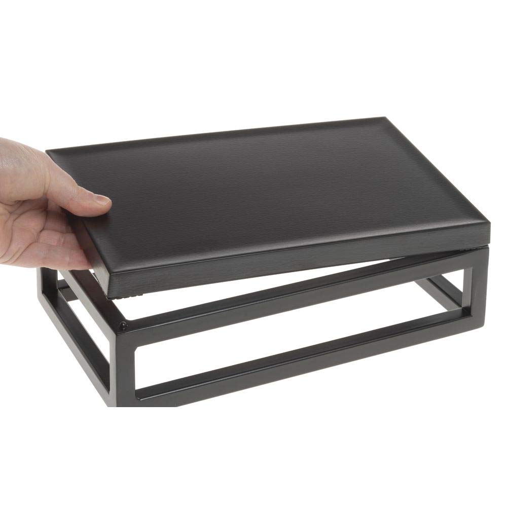Black Display Riser with Black Top - 3 1/5" H by HUBERT – Metal, Black, Model 39035+98771