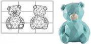 Martellato MA3014 Polycarbonate Chocolate Mold, Makes 1 Faceted Whole Teddy Bear 97mm x 130mm