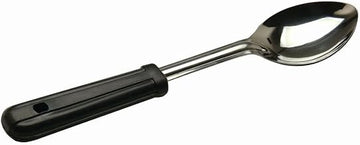 HUBERT Serving Spoon Stainless Steel with Black Comfort Grip Handle - 11"L