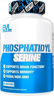 EVL Phosphatidylserine 300mg Brain Support Supplement - 30 Servings | Vegan, Phosphatidylserine Formula Supports Memory, Focus And Cognitive Function With 300Mg Per Serving