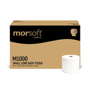 Morcon M1000 Compact Small Core Coreless Alternative, Premium Bath Tissue Roll, High Capacity Commercial Toilet Paper 2 Ply, 