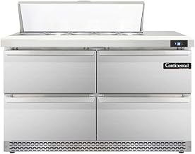 DL48-10-FB-D Designer Line Sandwich Unit, 48" W, With 10 Pan Top Openings, Front Breathing & Four Drawers