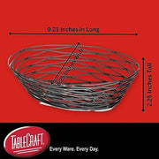 Tablecraft 9.25" x 6.25" x 2.25" / Black / Modern Bread & Serving Baskets