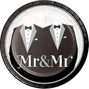 Creative Converting Mr. and Mr. Wedding Dessert Plates, 8 ct