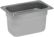 HUBERT Allied Buying Corp CAST-1904 Steam Table Pan - 24 Gauge, Stainless Steel Ninth-Size, 4" H