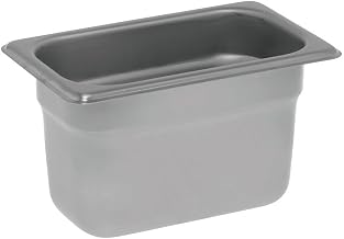 HUBERT Allied Buying Corp CAST-1904 Steam Table Pan - 24 Gauge, Stainless Steel Ninth-Size, 4" H