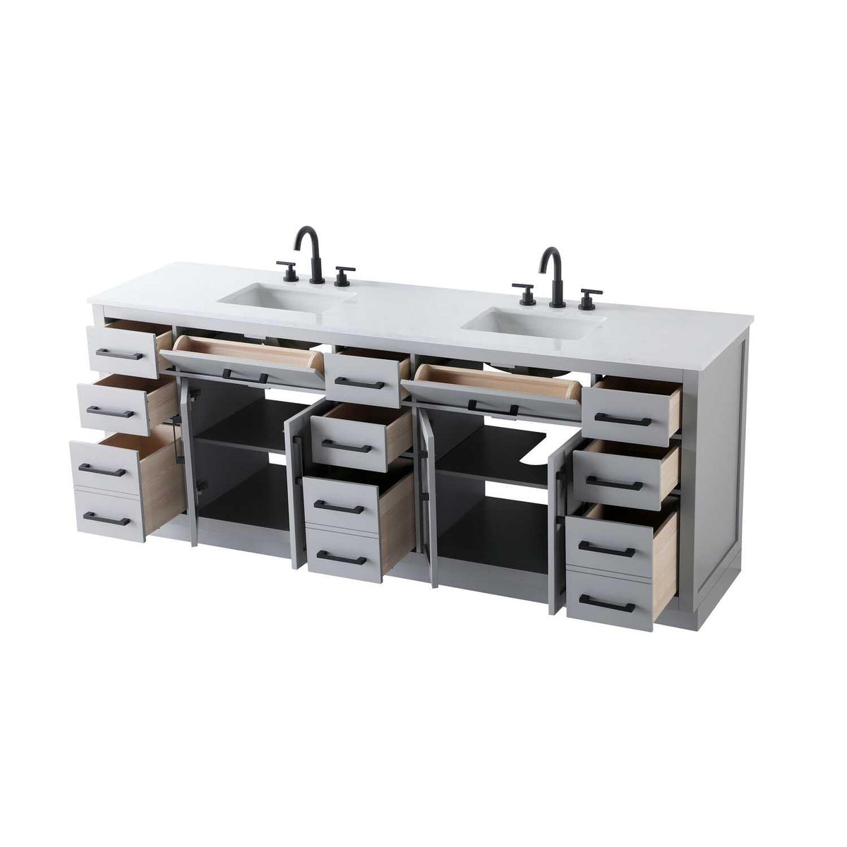Alden Bathroom Vanity Grey by Lighting Design – Wood, Grey, Model 5608847