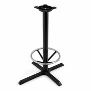 22" x 30" Black Steel Bar Height Cross Table Base by Glownary – 22 Inches X 30 Inches, Beech, Brown, Model 349c3023b17