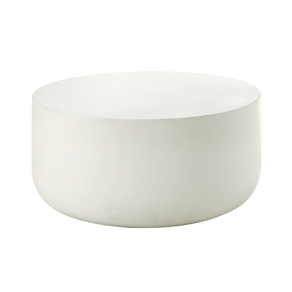 31" Textured Faux Concrete Coffee Table by VUSVAB – Engineered Wood, White