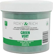 Roxy & Rich Fat Dispersible Powder Food Color, 50 Grams Green