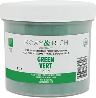 Roxy & Rich Fat Dispersible Powder Food Color, 50 Grams Green