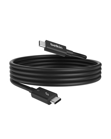 Thunderbolt 5 Cable USB-C USB4 120Gbps 240W High Speed Data Transfer Supports 4K/540Hz Heavy Duty for iPhone 16/MacBook/iPad Pro/iMac/Windows USB-IF Certified 1M Black by Belkin –