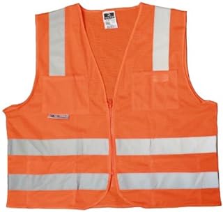 Radians SV8OM2X Polyester Mesh Standard Class-2 Vest, 2X-Large, Orange