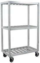 Newage Industrial 1051TB All Welded T-Bar Shelving Three Shelf, 24" Diameter x 60" Height x 42" Length