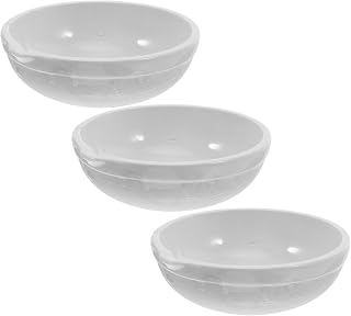 BESTonZON Ceramic Evaporating Dish for Easy 3pcs Small White Porcelain Lab Dish with Rational Diameter-Depth Ratio and Smooth Surface for Science Teaching Lab and Chemistry Experiments