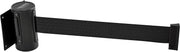 Global Industrial Wall Mount Retractable Belt Barrier, Black Powder Coated