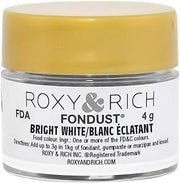 Roxy & Rich Fondust Powder Food Color Bright White, 4 Grams