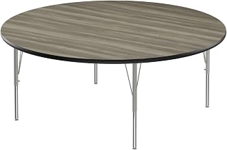 Correll Activity Tables with New England Driftwood Finish A60-RND-52-14-09