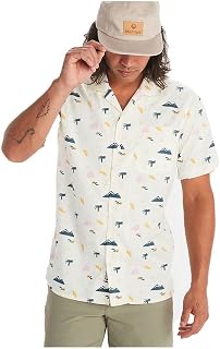 MARMOT Men's Muir Camp Novelty Short-Sleeve Shirt, Papyrus Pop, Sz Large