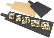 Cal Mil Black Tall Serving Board with Handle, 15.625 x 8 x .25 inch - 3 per case.