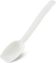 Carlisle FoodService Products Plastic Solid Spoon, 9 Inches, White