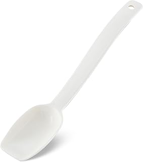 Carlisle FoodService Products Plastic Solid Spoon, 9 Inches, White