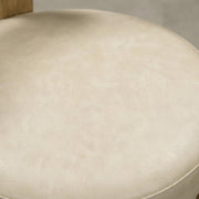 Faux Leather Dining Chair with Oak Legs by Starlight Canyon Home – 20 x 22 x 31 inches, Faux Leather, Beige