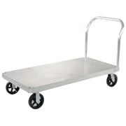 Platform Truck with Smooth Deck by Magliner – 29"L x 30"W x 9.45"H, Aluminum, Gray, Model 585466S