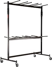 National Public Seating 84-EXT-8 Double-Tier Hanging Chair Truck with High Back Chair Extension Bar