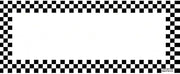 HUBERT Retail Price Sign Cards White Cards with Black Checkerboard Border - 5" L x 2" H 100 Per Pack
