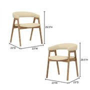 Solid Rubberwood Dining Chairs Set of by Starlight Canyon Home – Rubberwood, Brown, Pack of 2