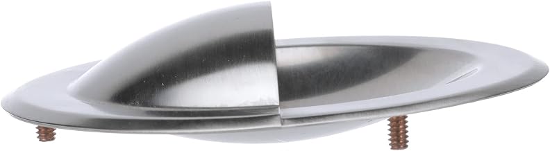 Component Hardware 4" Stainless Steel Round Recessed Drawer Pull for Cabinets, Drawers, and Commercial Kitchen Appliances