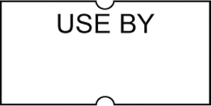 HUBERT Use by Labels for HUBERT One Line Pricing Gun - 21mm L x 13mm H, 16 Sleeves