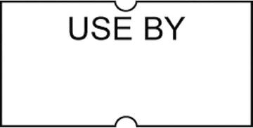 HUBERT Use by Labels for HUBERT One Line Pricing Gun - 21mm L x 13mm H, 16 Sleeves