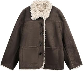 Loose Casual All In O Lambskin Cotton Padded Jacket for Men Women in Winter