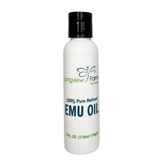 ® Emu Oil for Hair and Body - 100% Pure & Refined Emu Oil for Skin & Hair Care | Premium Quality Hydration & Nourishment | 4 Fl. Oz by Longview Farms – 4 Fl Oz (Pack of 1)