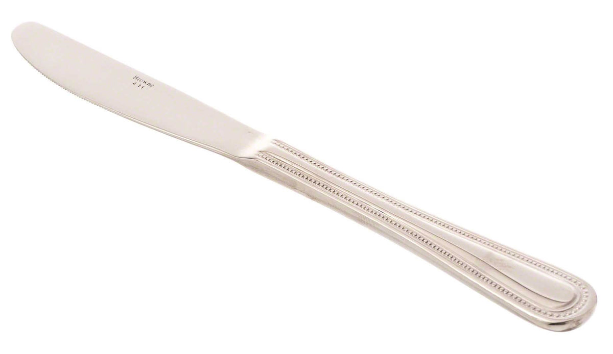 Browne Serrated Dinner Knife - Contour Series [Set of 12] by Browne Foodservice – 8.88 inches, Stainless Steel, Silver, Pack of 12, Model 502911S